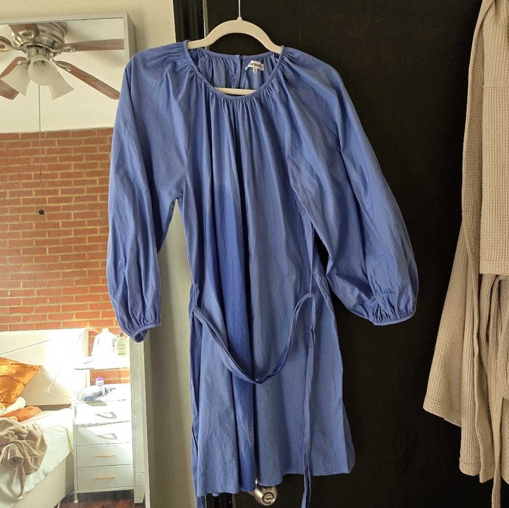 Reformation Sky Blue Long Sleeve Mini Dress